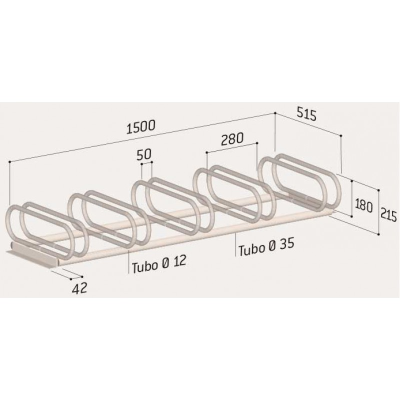 Aparcabicicletes ECO 5 places